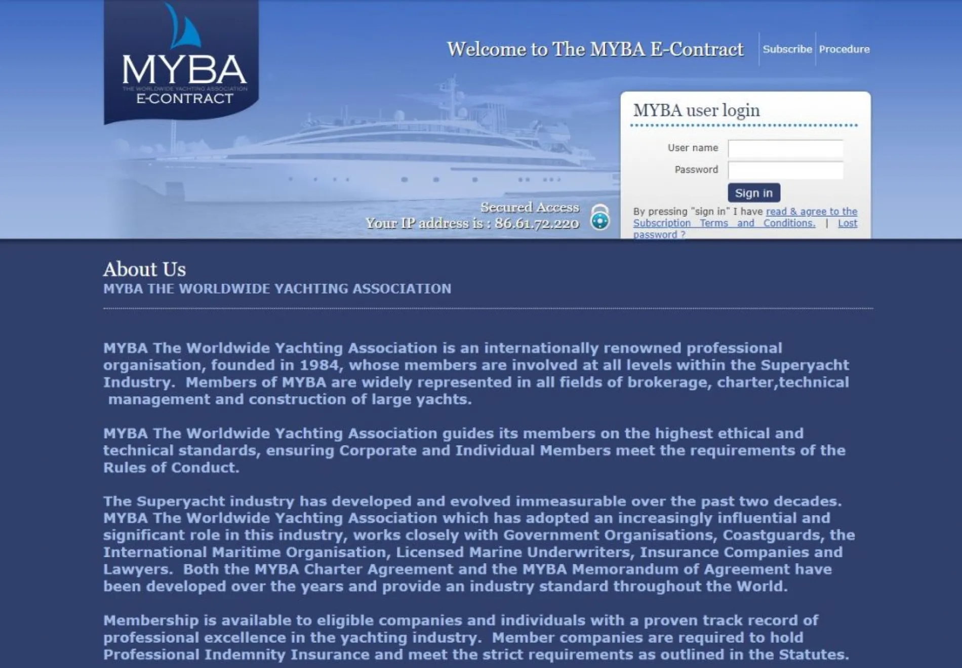 Myba contract