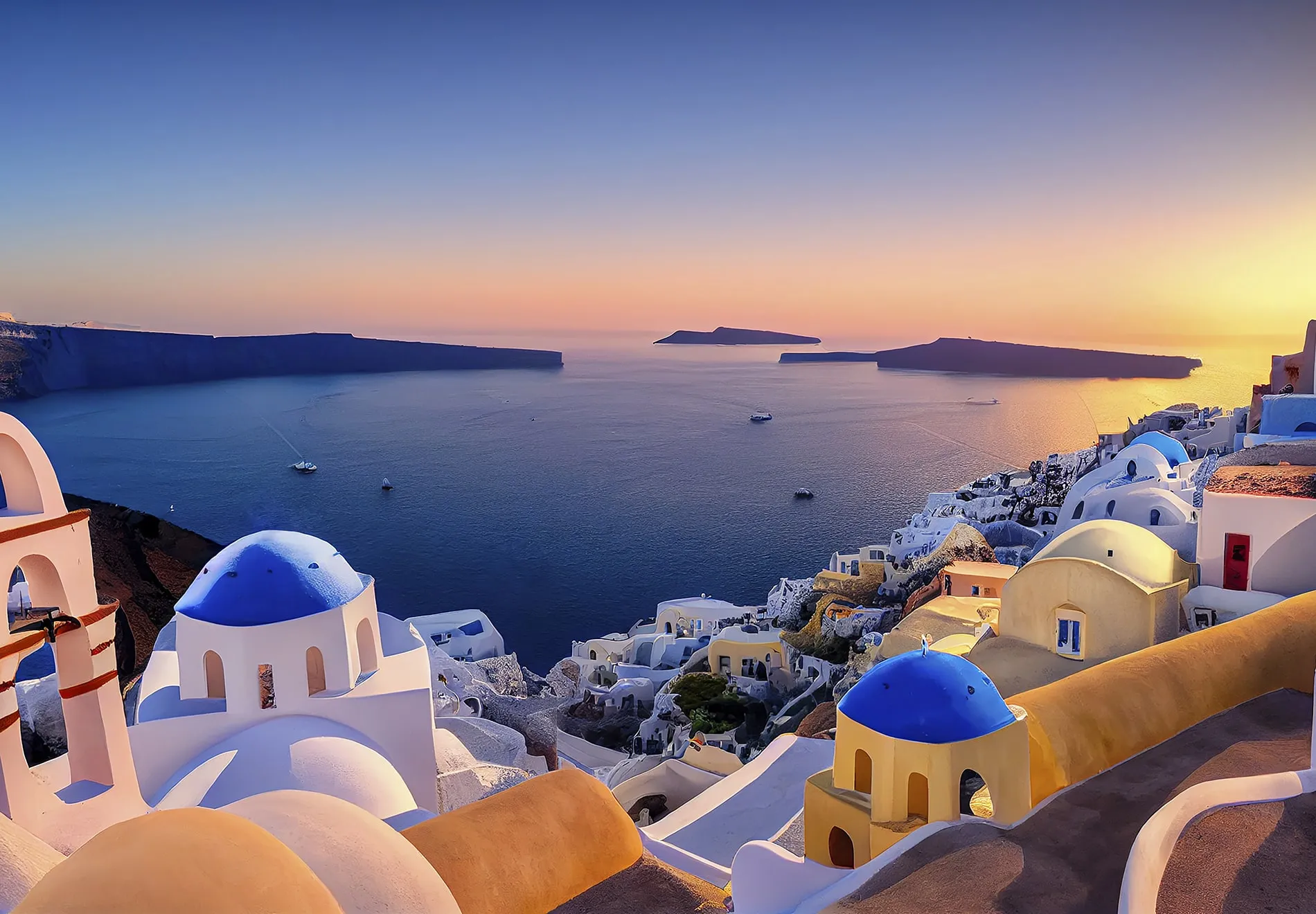 Santorini Romantic Sunsets and Caldera Views