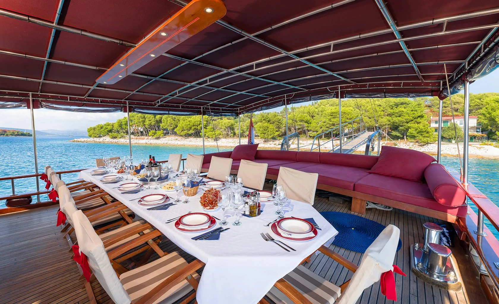 CROATIA Dining area on Aft deck