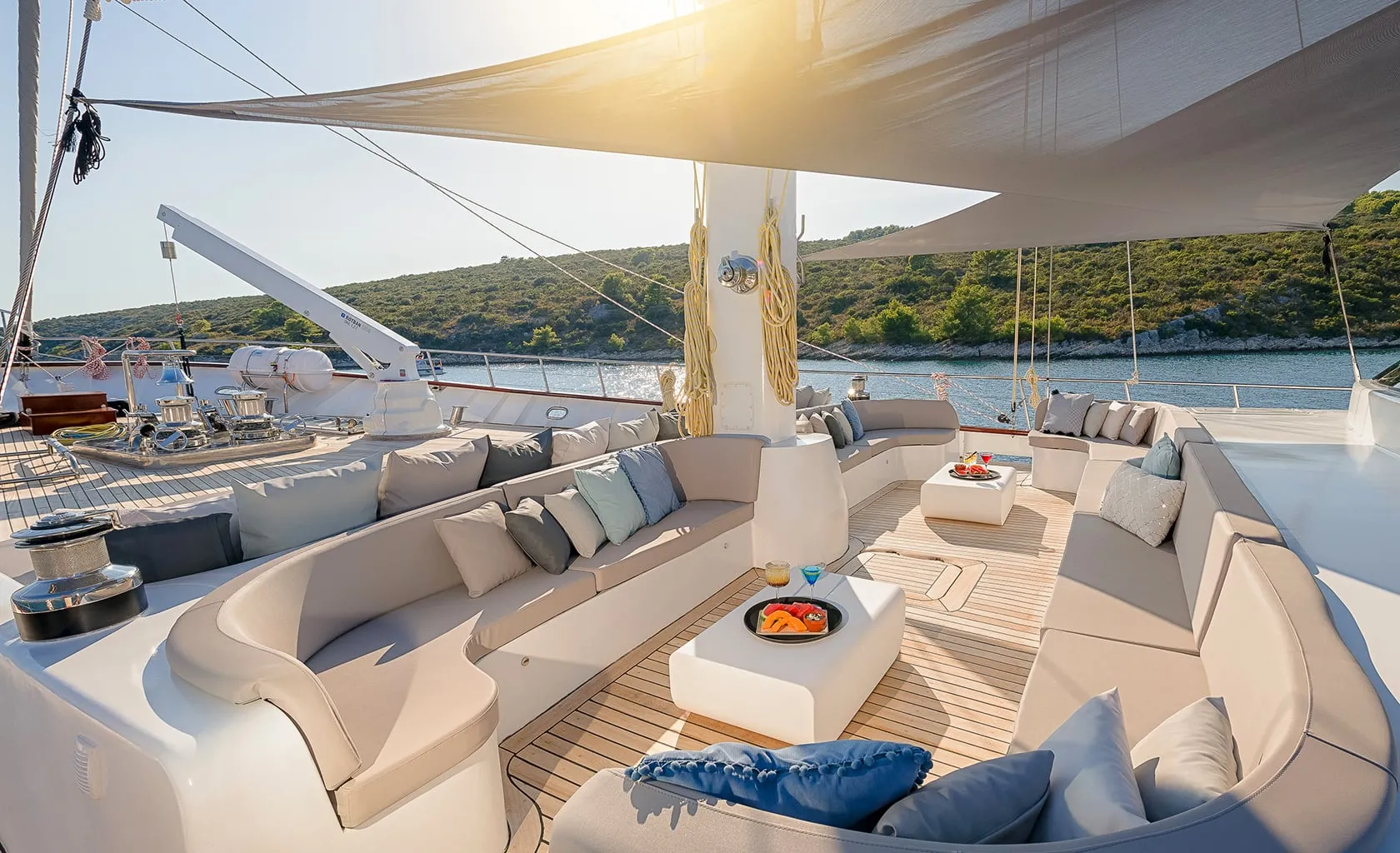 LADY GITA Sitting area on Bow deck