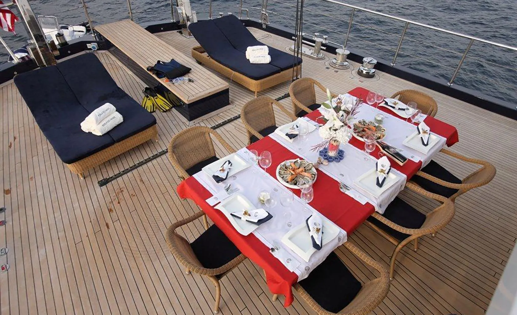 PERLA DEL MARE Aft deck