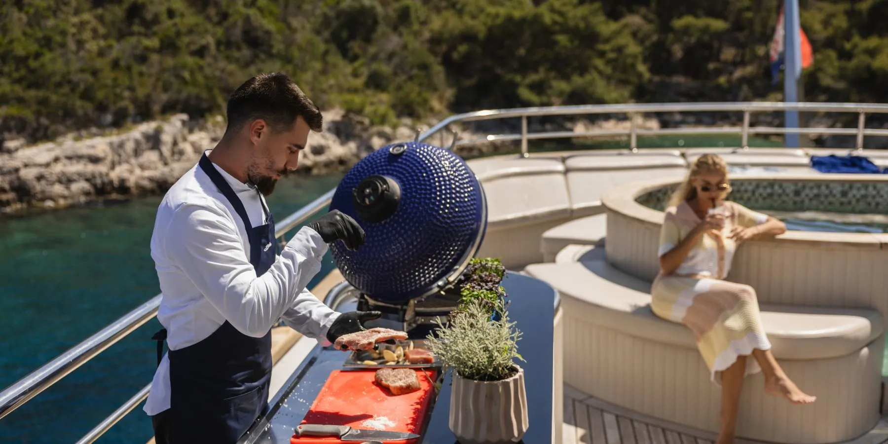 bbq on yacht