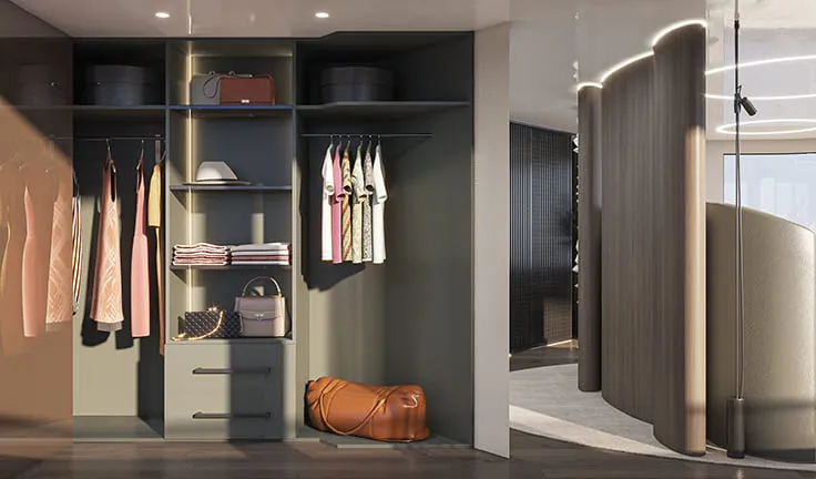 BELLO Master cabin walk in closet